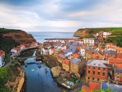 Staithes is a seaside village in the Scarborough Borough of North Yorkshire, England
