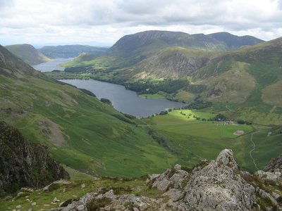 View of Buttermere from atop Haystacks