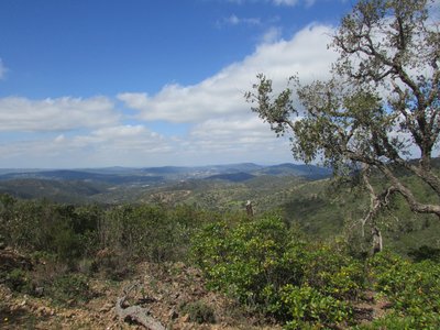 Landscape from walking route Via Algarviana above Loule, Along the Algarve Way, Portugal