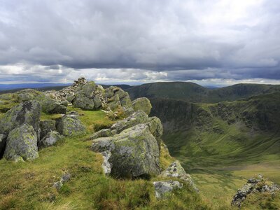 Summit of Kidsty Pike fell, Lake District National Park, Cumbria County, England, UK